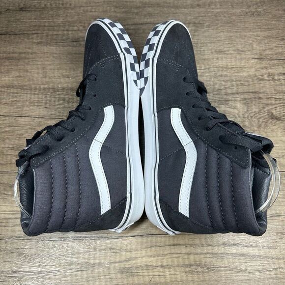 Vans~Boys~SK8-Hi Check Bumper Asphalt Skate Sneakers~Size 7 - Picture 6 of 8